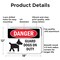 Signmission Guard Dogs On Duty Danger Sign, Aluminum, 18in W x 12in L, 2PK OS-2PACK-DS-A-1218-L-1286 - alternate 6